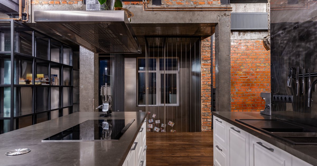 Nowoczesna kuchnia loftowa – industrialny styl